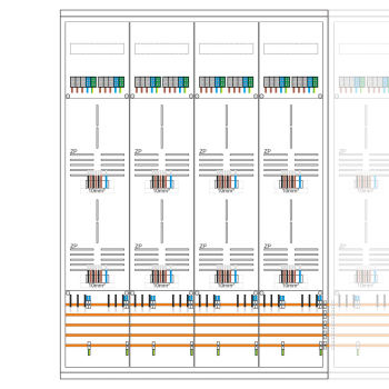 Preview: Zählerschrank 11 Zähler, TSG, Verteiler, APZ, 1400mm | 3.HZ | SCHIEGL (links)